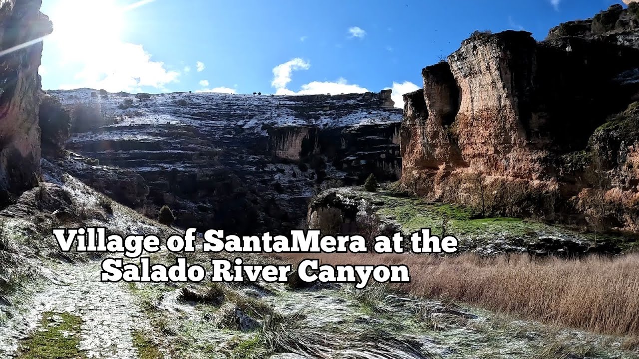 [4k] 🇪🇸Exploring SantaMera: Beauty Along Salad River Canyon Guadalajara, Spain