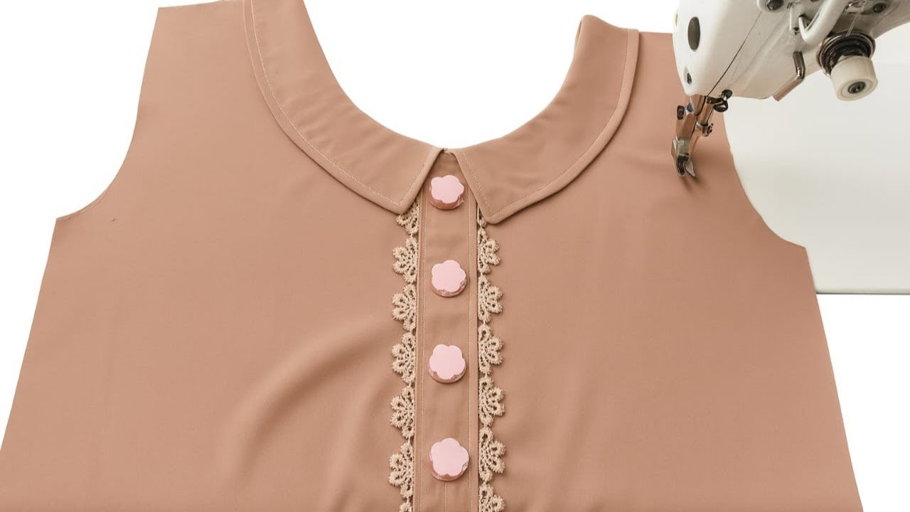 Step-by-Step Sewing Tutorial: Wide-Collar Blouse with Ruffles – Elegant and Beginner-Friendly Design