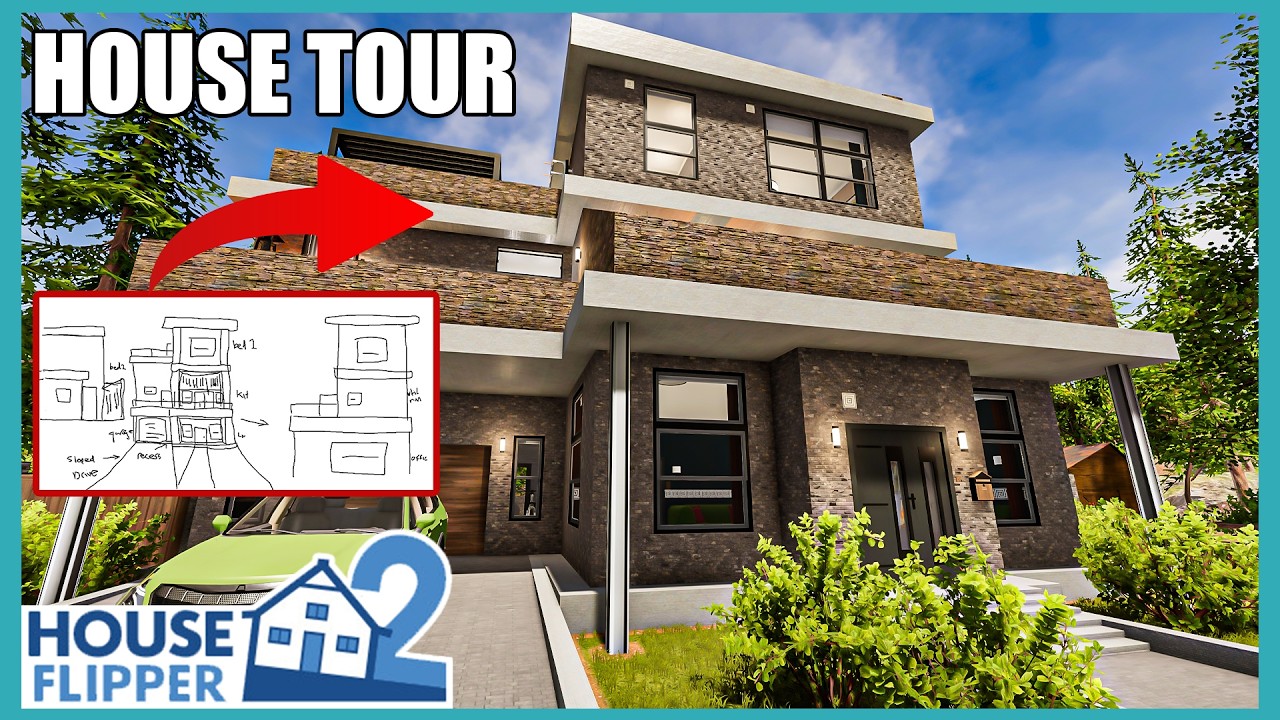 House Flipper 2 | Modern Luxury | Four Storey Home With A Hidden Secret | House Tour | No Commentary