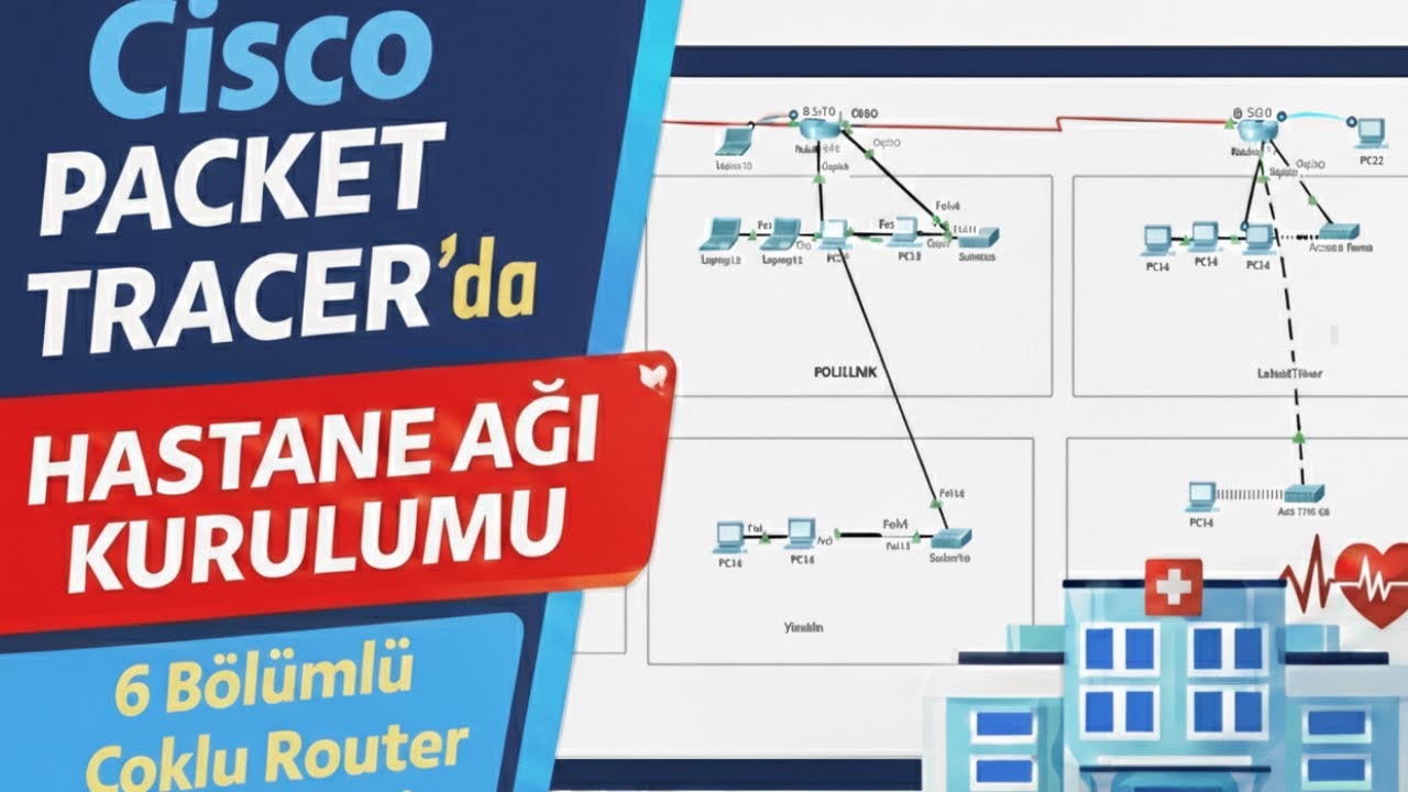 Cisco Packet Tracer Çoklu Router Hastane Ağ Topolojisi | Network Projesi
