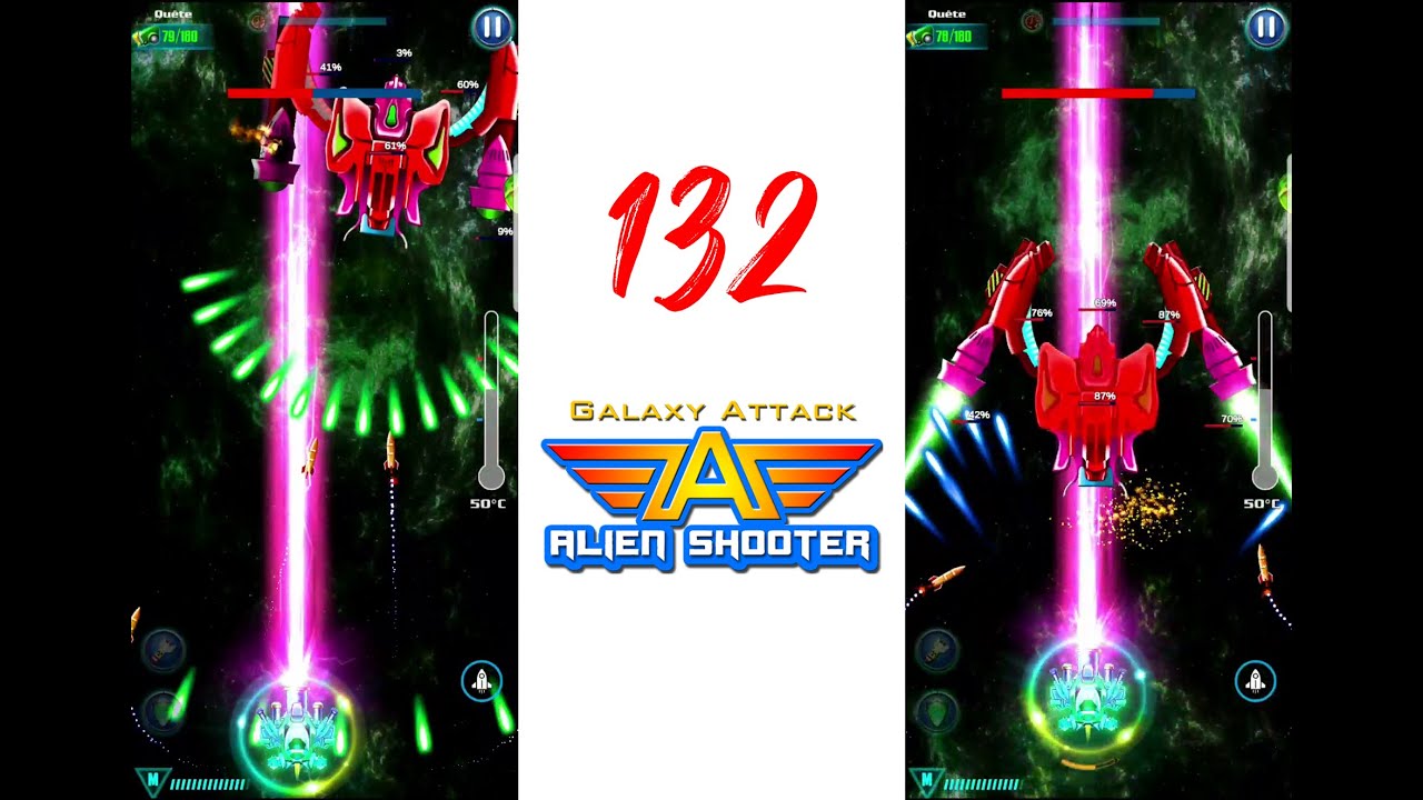 WALKTHROUGH Level 132 Alien Shooter [Campaign] Galaxy Attack: Best Space Arcade & Rocket Game