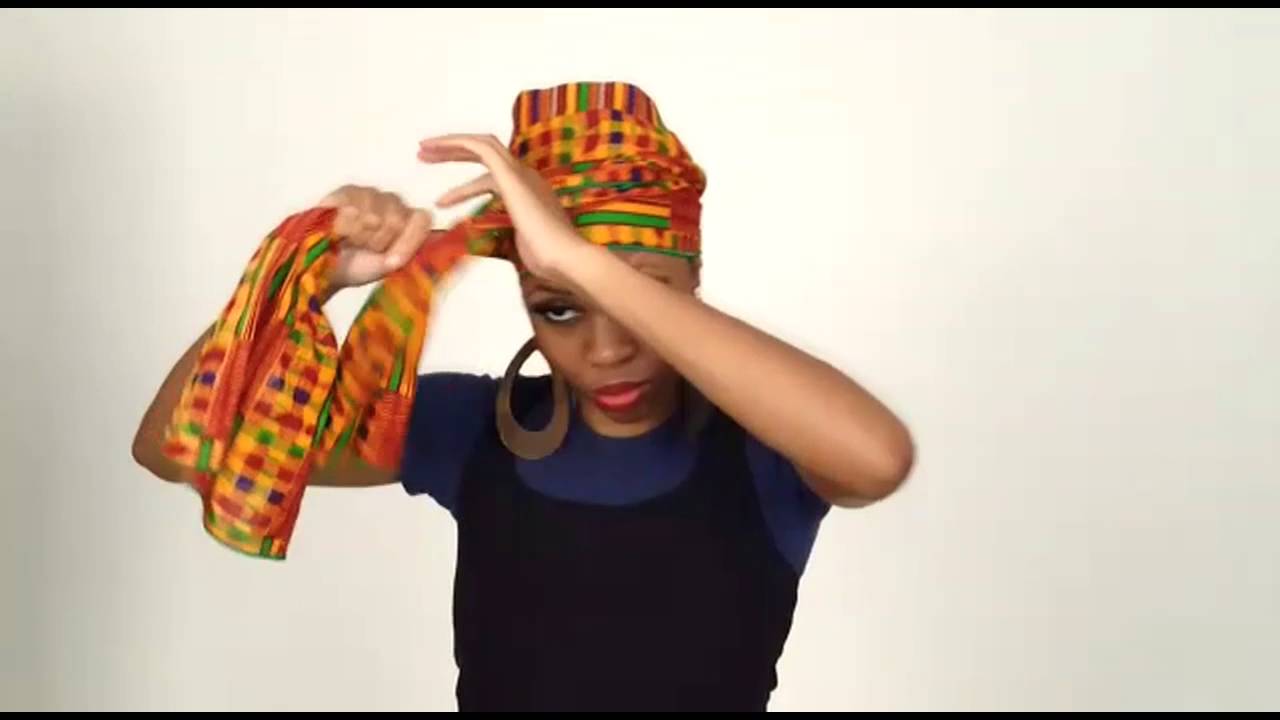 Howto tie a head wrap, Turban, Scarf, Kente, Gele, head tie