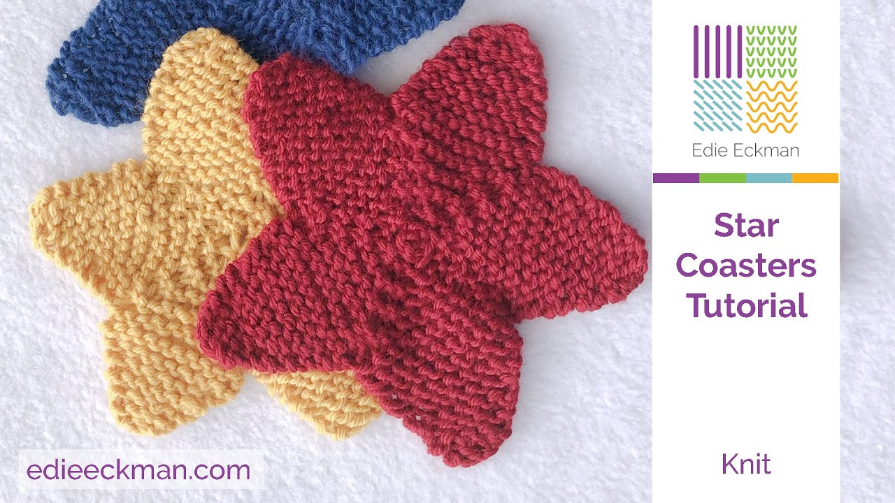 Knitted Star Coasters Tutorial