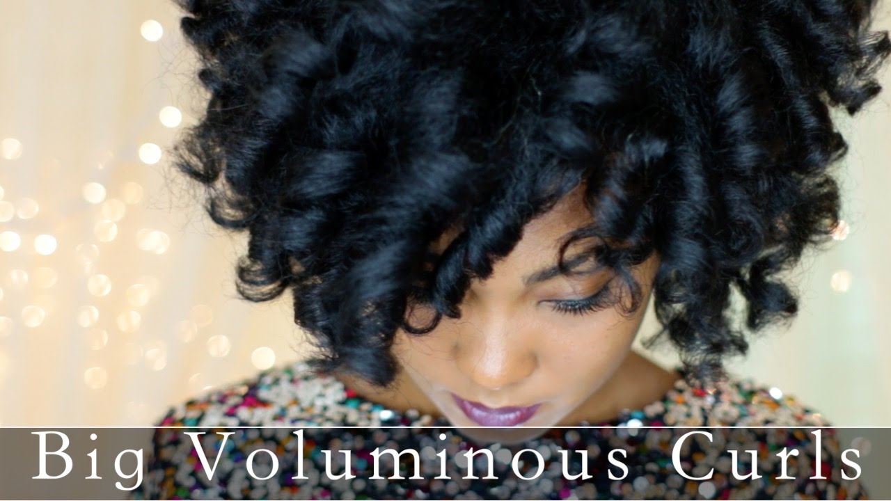 Big Voluminous Curls on Natural Hair
