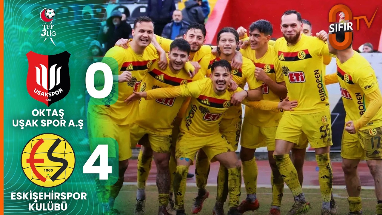 Oktaş Uşak Spor A.Ş. 0-4 Eskişehirspor Kulübü | Maç Özeti