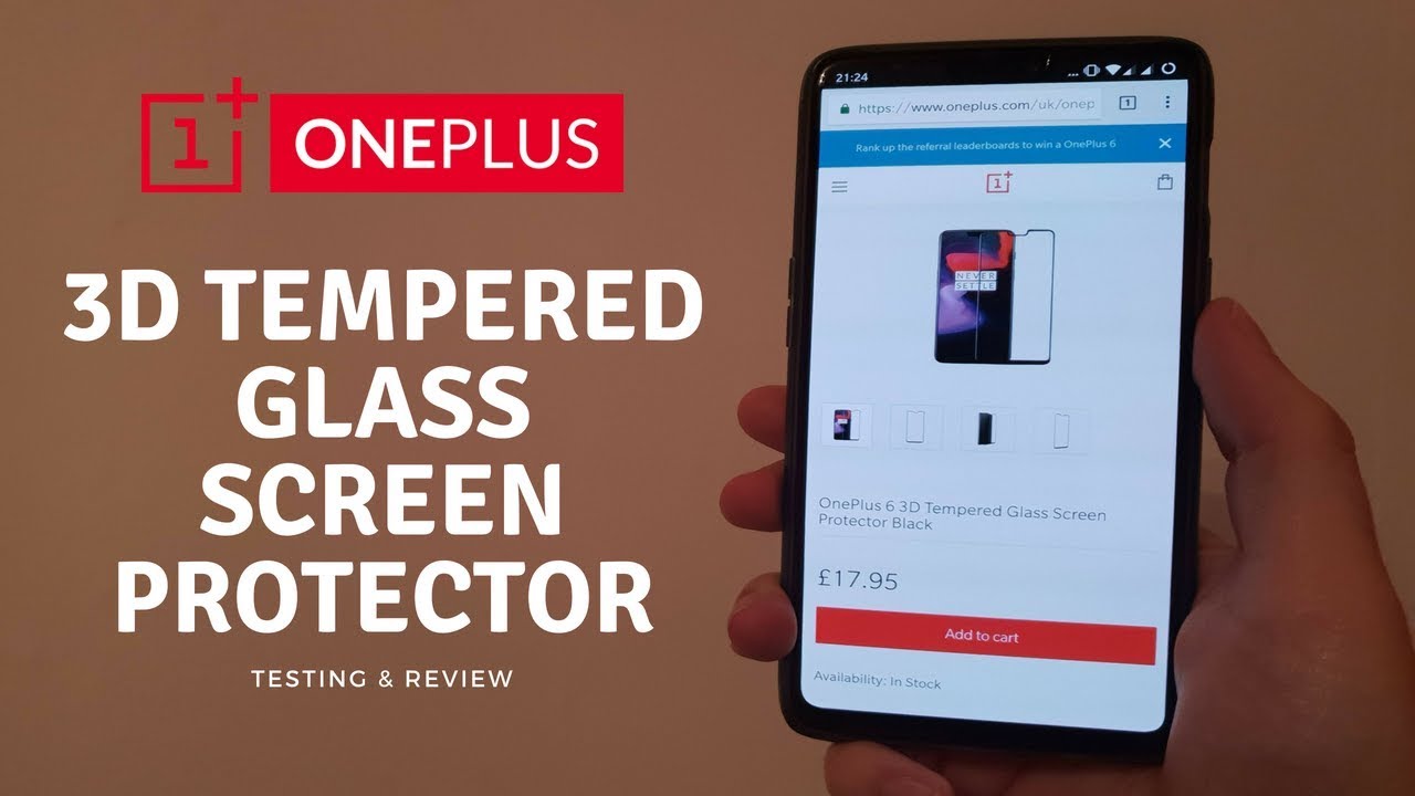 OnePlus 6 Official 3D Tempered Glass Screen Protector Application + Test (ROUND 1)