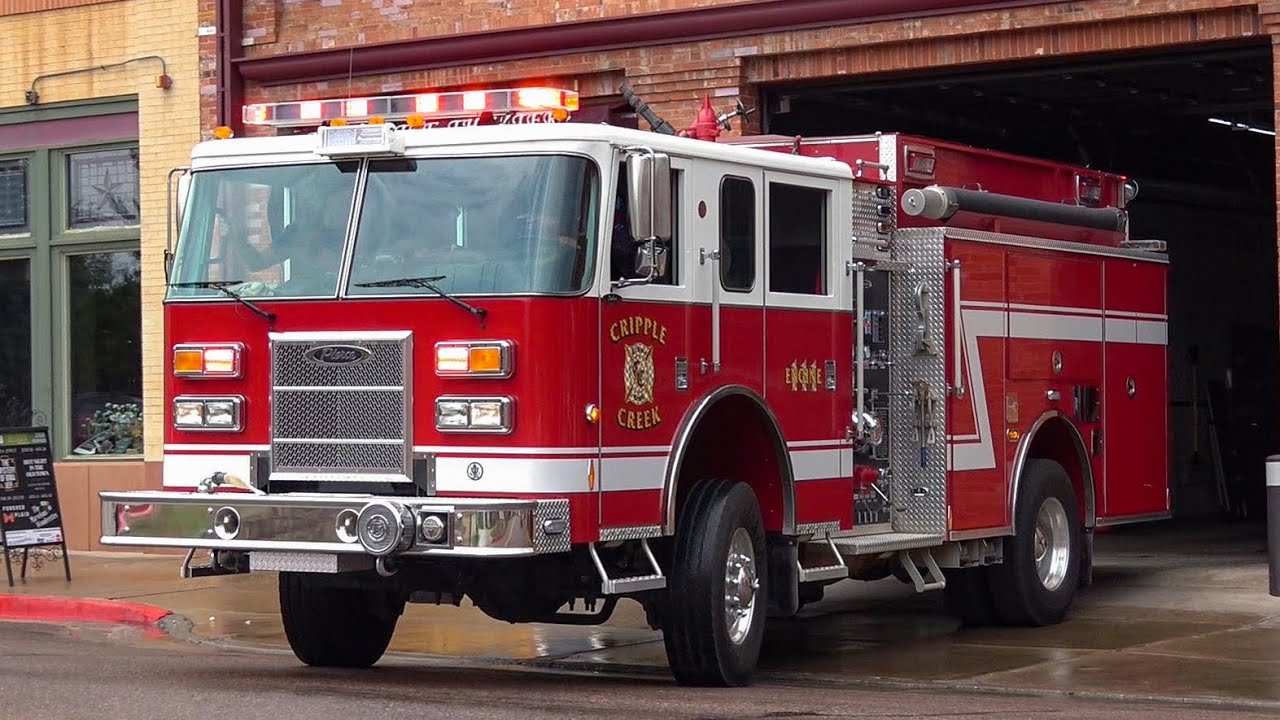 [VERY RARE] - CRIPPLE CREEK FIRE | Fire Engine & Medic Unit responding in an OLD GOLD MINING CITY!