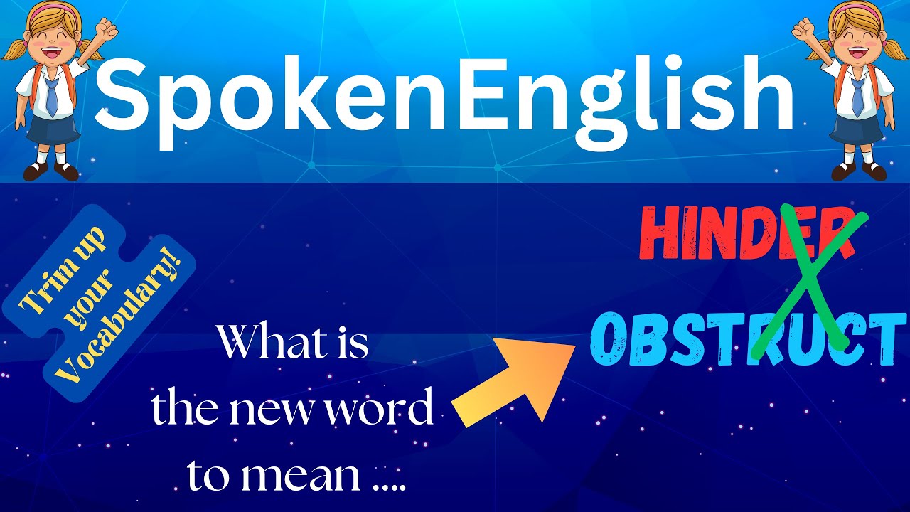 Basic English for ESL students //  English Vocabulary //  avoid Hinder //  Learn Something New //
