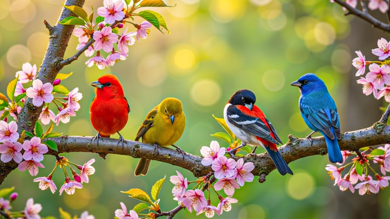 Relaxing Piano with Spring Birdsong ❄️ Calm Music for Better Sleep & Stress Relief
