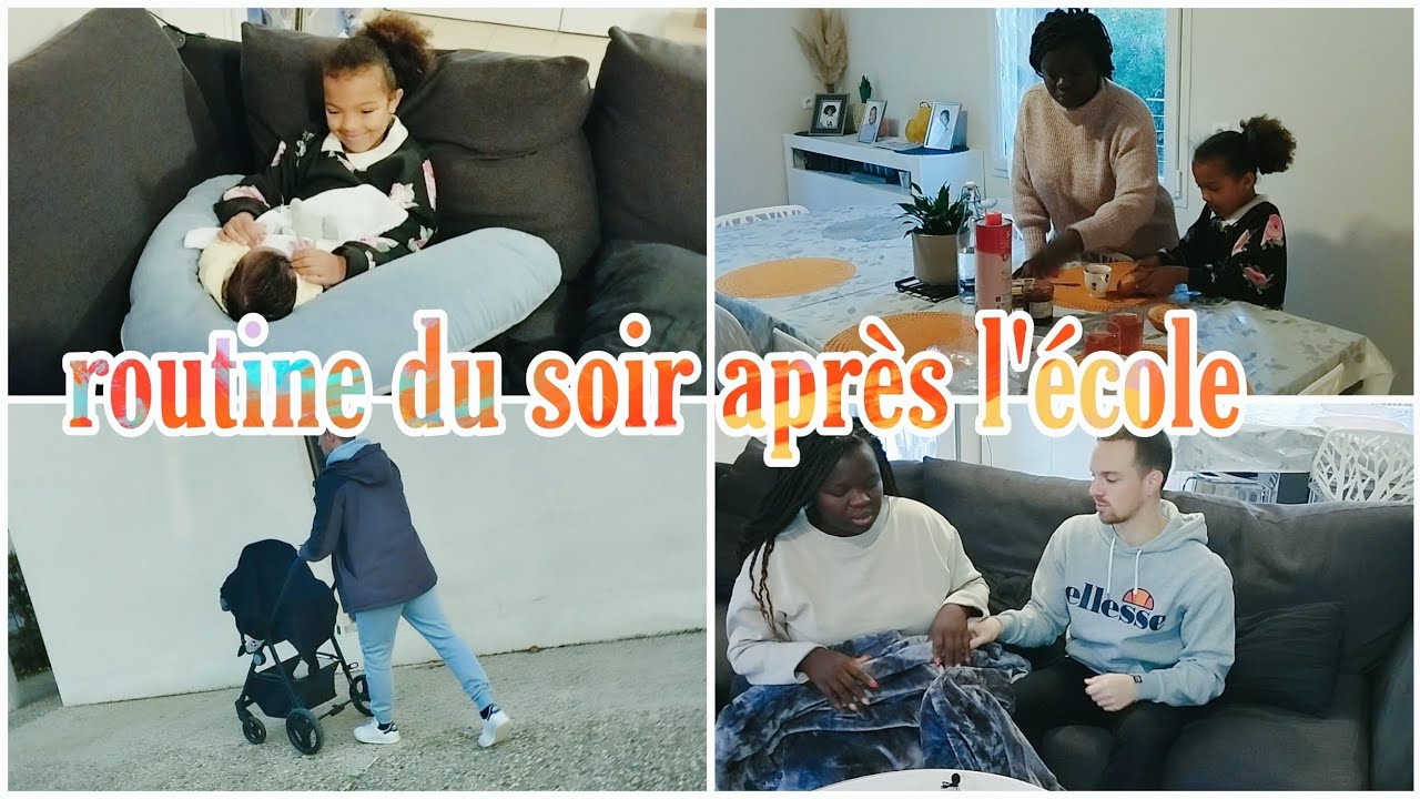 Routine en famille après l'école