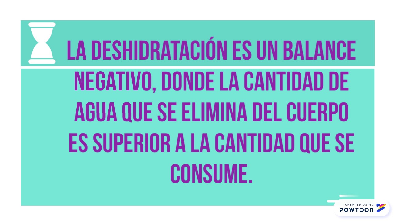 La ingesta de agua