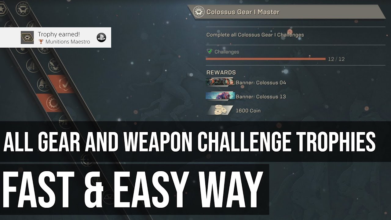 All Weapon and Gear Challenge Trophies - Anthem