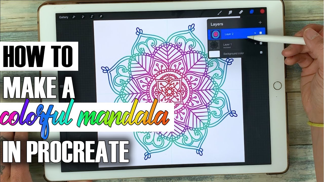 How to Make a Colorful Mandala in Procreate | iPad Pro Tutorial