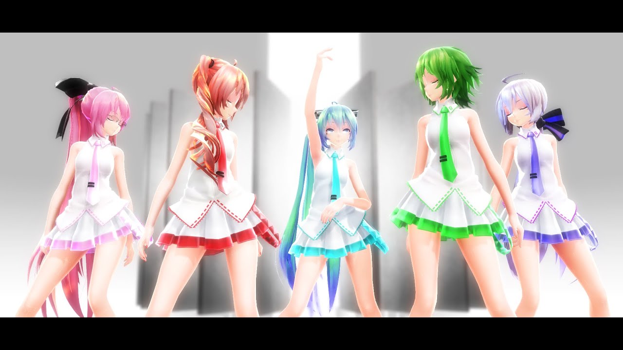 【MMD】Tda式改変GUMI、ミク、テト、ハク姉さん、ルカ様で 