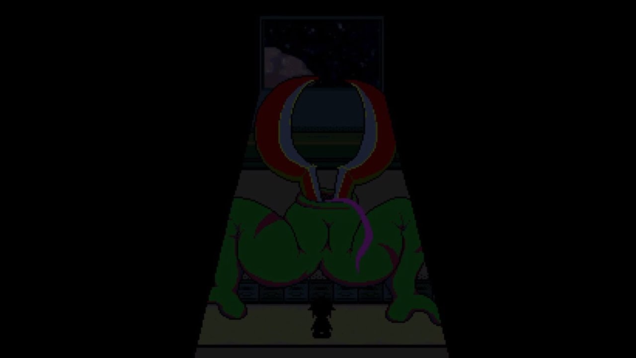 Yume 2kki - Green creature in Nightshade Corridor/Astral World