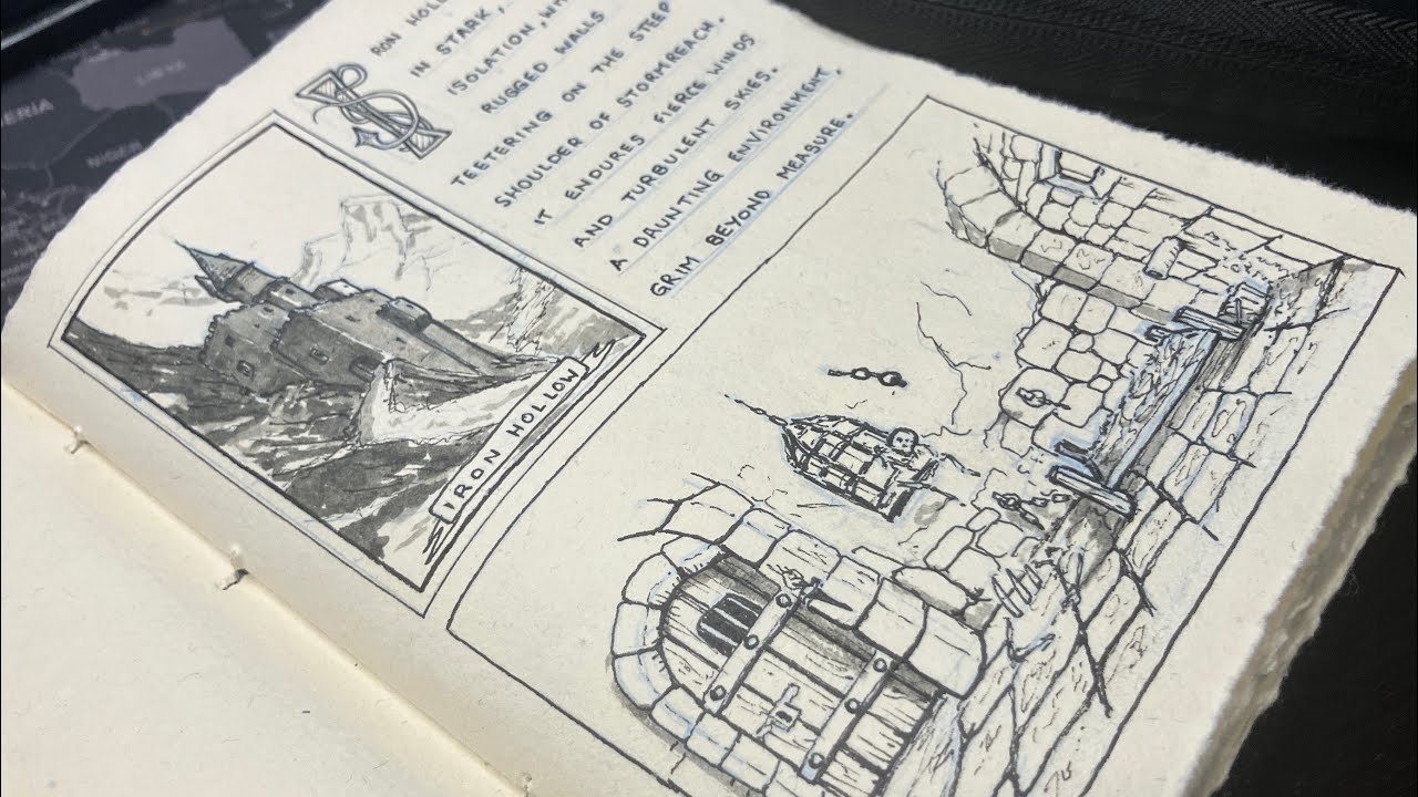 Drawing Medieval DnD Art with Ink | Fantasy Manuscript Illustration