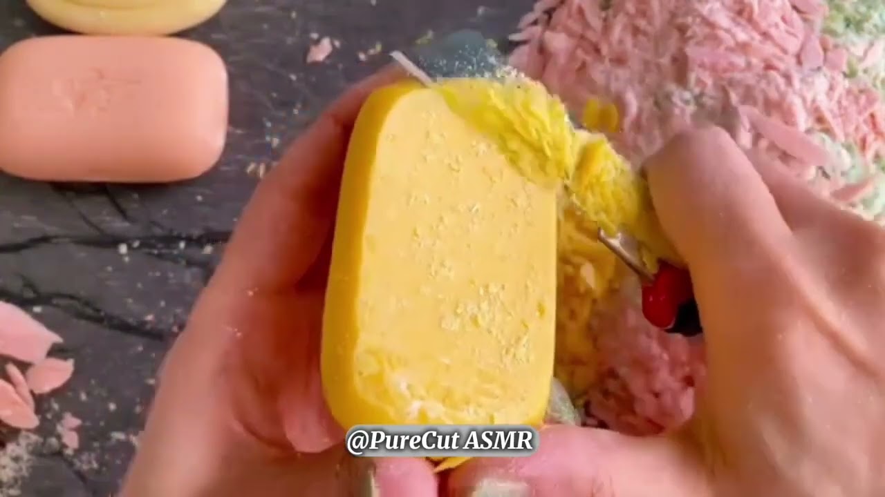 Soap cutting ASMR /PureCut ASMR #trending#viral#soap asmrsoapcutting