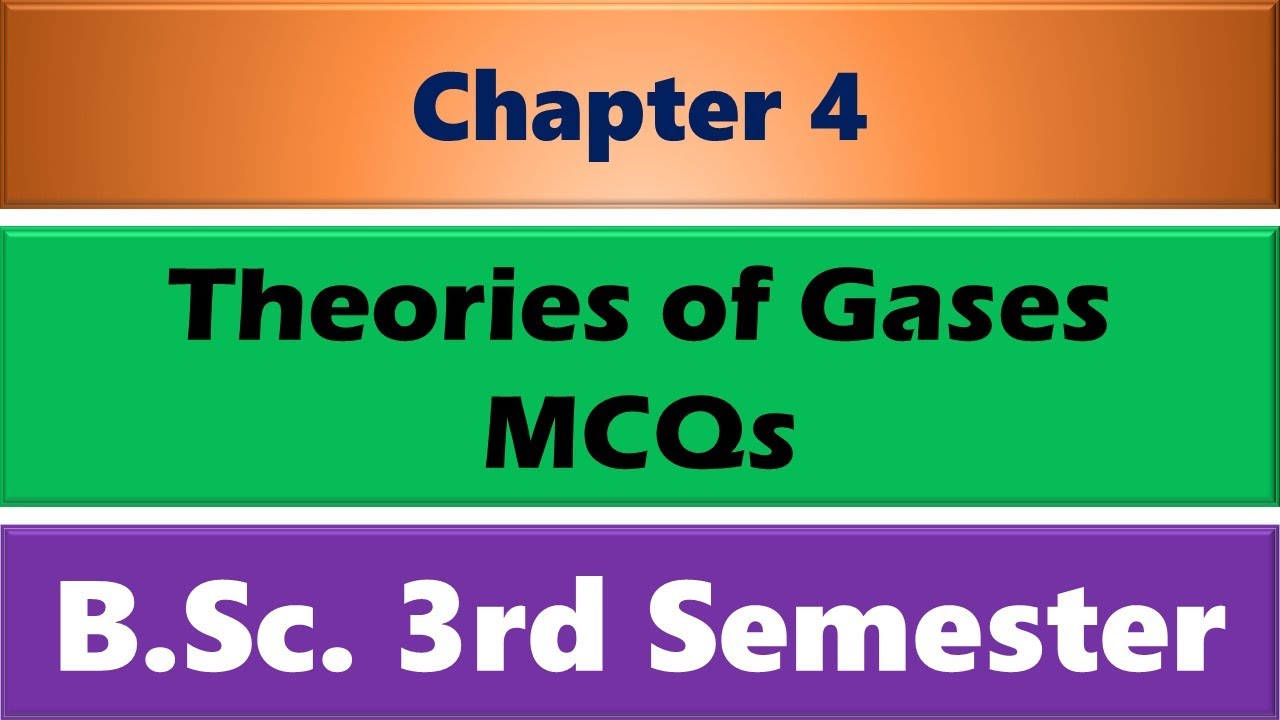 Kinetic theory of Gases MCQs | Chemical Dynamics & Chemical Kinetics | BSc III Semester Chemistry