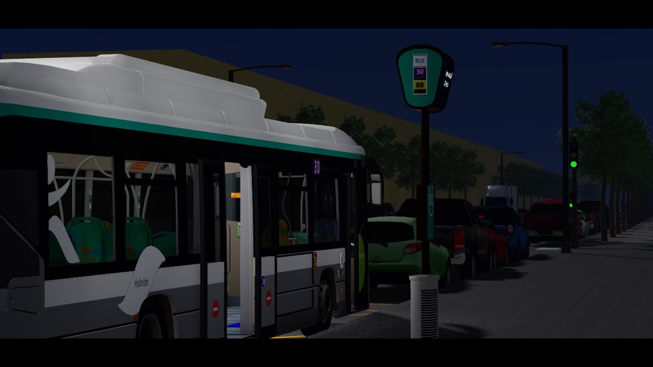 Ligne 30 Bus RATP Fr (Hopital Georges Pompidou à Linois - Emeriau) | Bus Roblox | Ligne 30