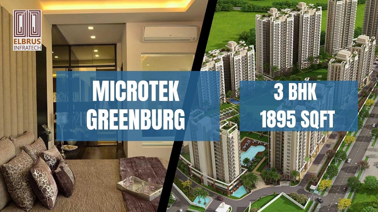 Microteck Greenburg 3bhk + Servant 1895sqft | Layout Tour