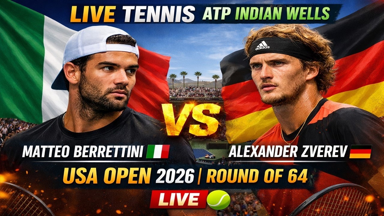 Matteo Berrettini vs Alexander Zverev 🎾LIVE TENNIS ATP INDIAN WELLS USA OPEN 2026 | Round Of 64