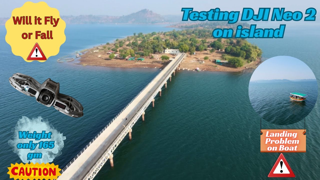 I tested wind resistance of DJI neo2 on an island | I tried to track boat on lake #drone #dji 