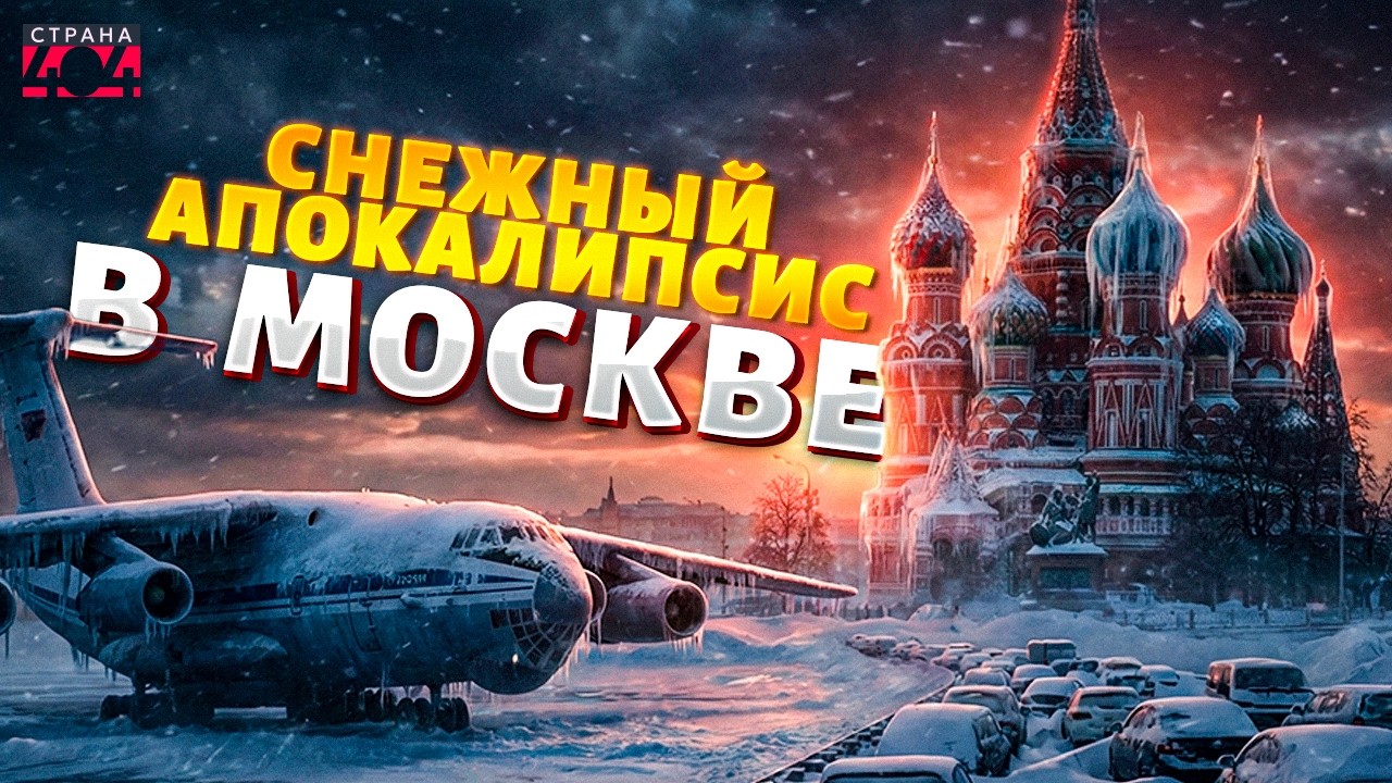 АДСКОЕ ЧП в Москве! Город УТОНУЛ в снегу: дороги и аэропорты В БЛОКАДЕ. Погодная карма в действии