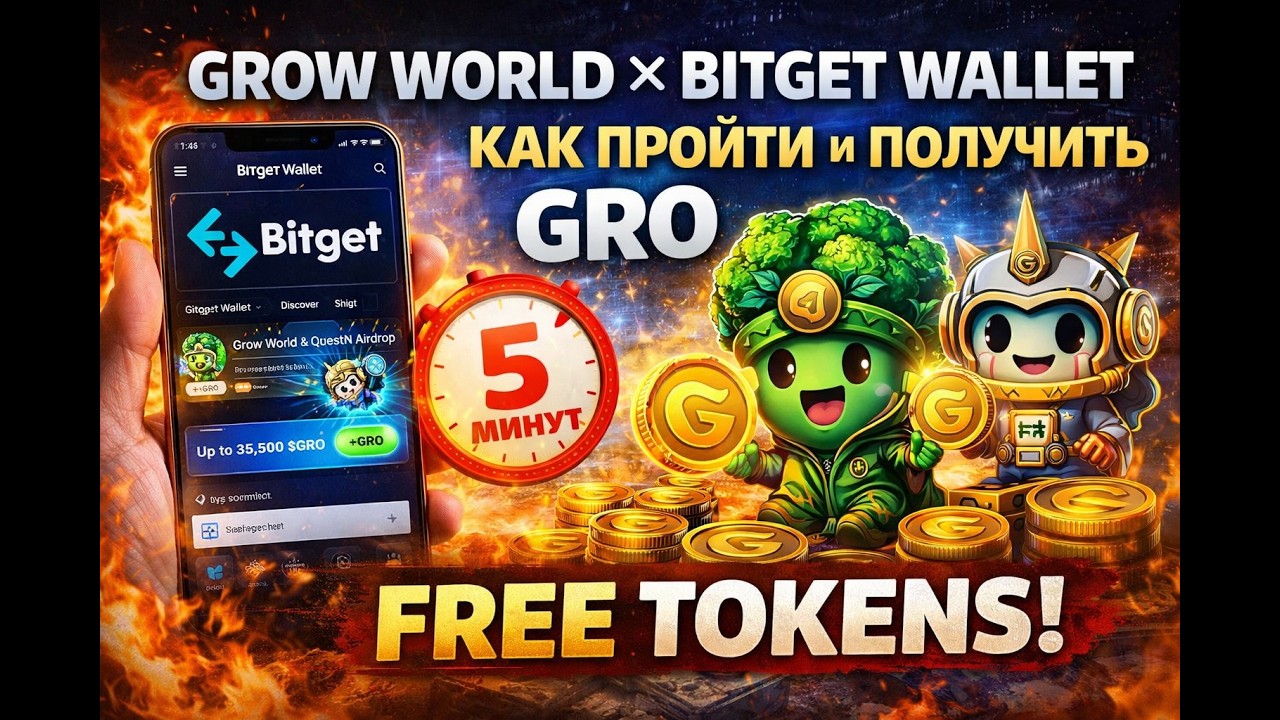 GROW WORLD &times; BITGET WALLET - HOW TO COMPLETE AND GET GROW (STEP-BY-STEP)