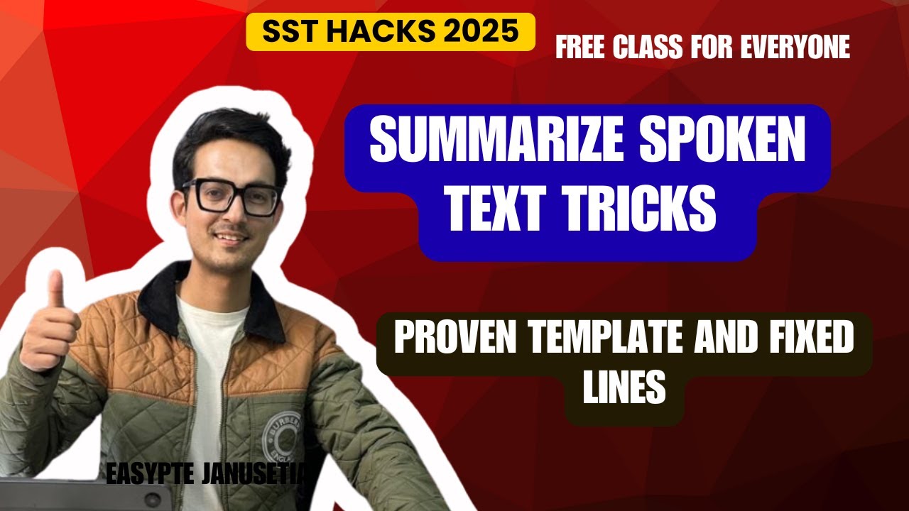 PTE Summarize Spoken Text | Best Template + Secret Strategies By Your Best PTE trainer Janu Setia