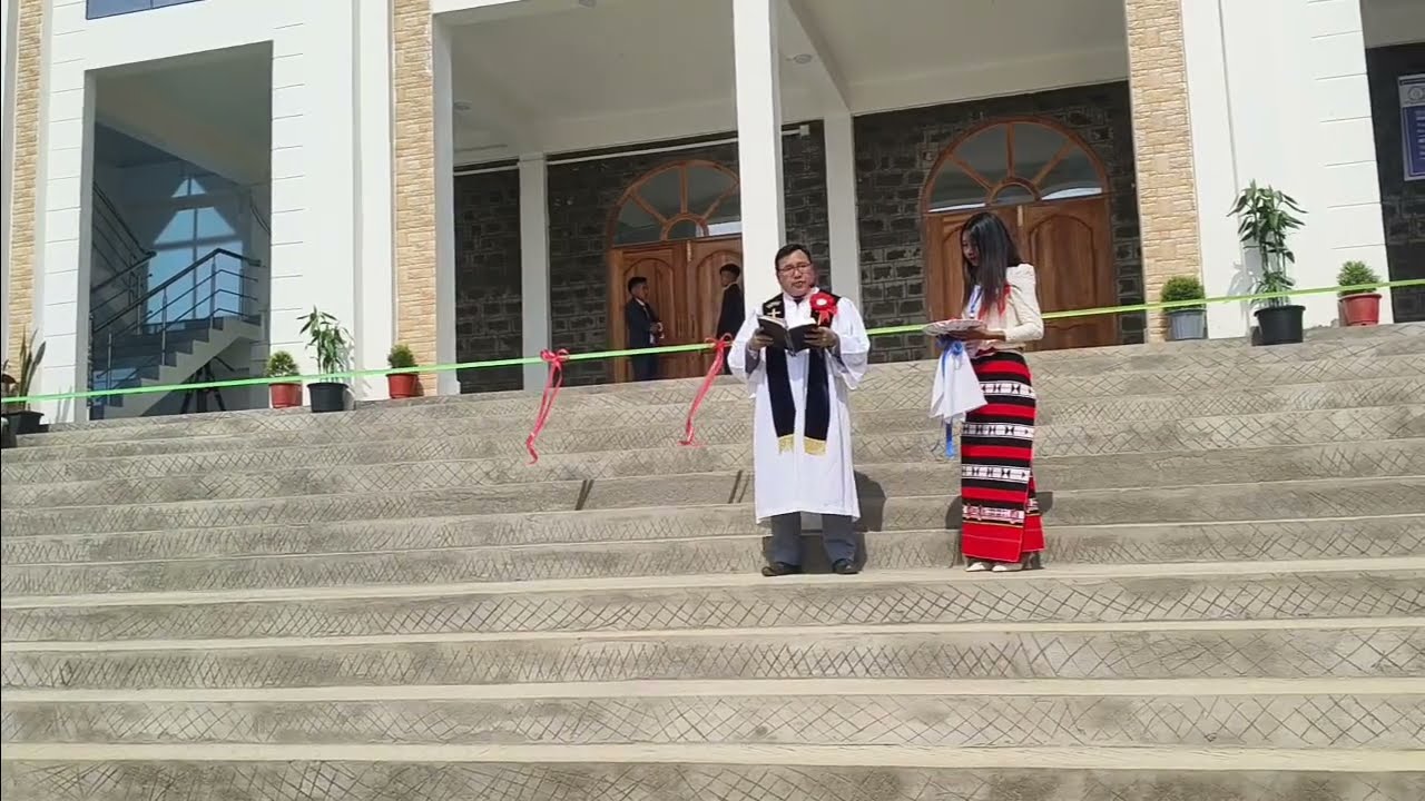HANGRUM BAPTIST CHURCH BUILDING DIDICATION BY REV, KAMSON RONGPHAR G/SECRETARY. 