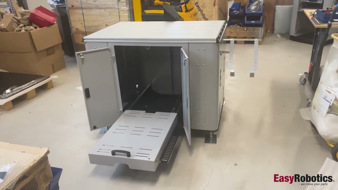 EasyDesk Alu - new robot table overview and inside view