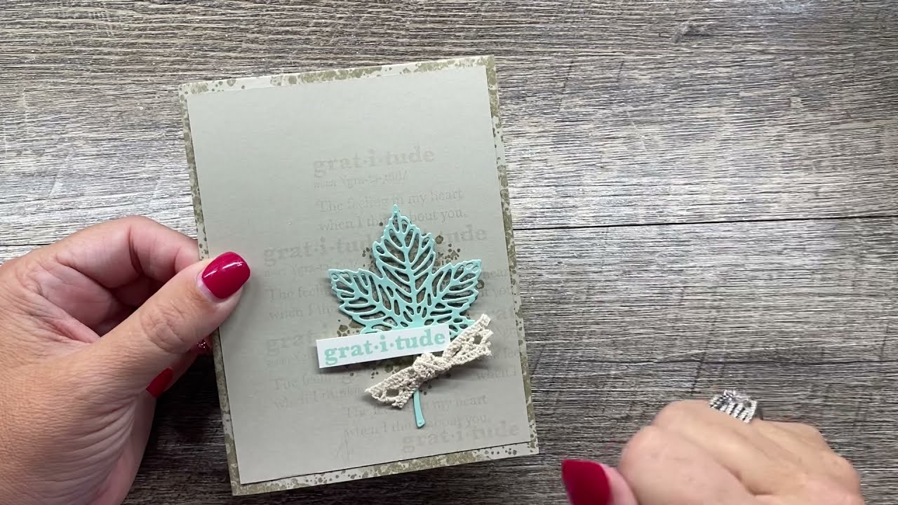 How to make a Leaf Die Cut Card