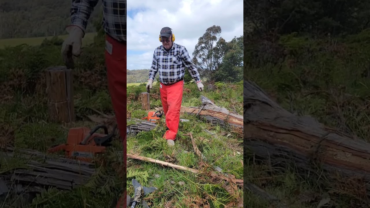 #121 Trying out my first ground chain on some stringybark timber at Log Dump No2.