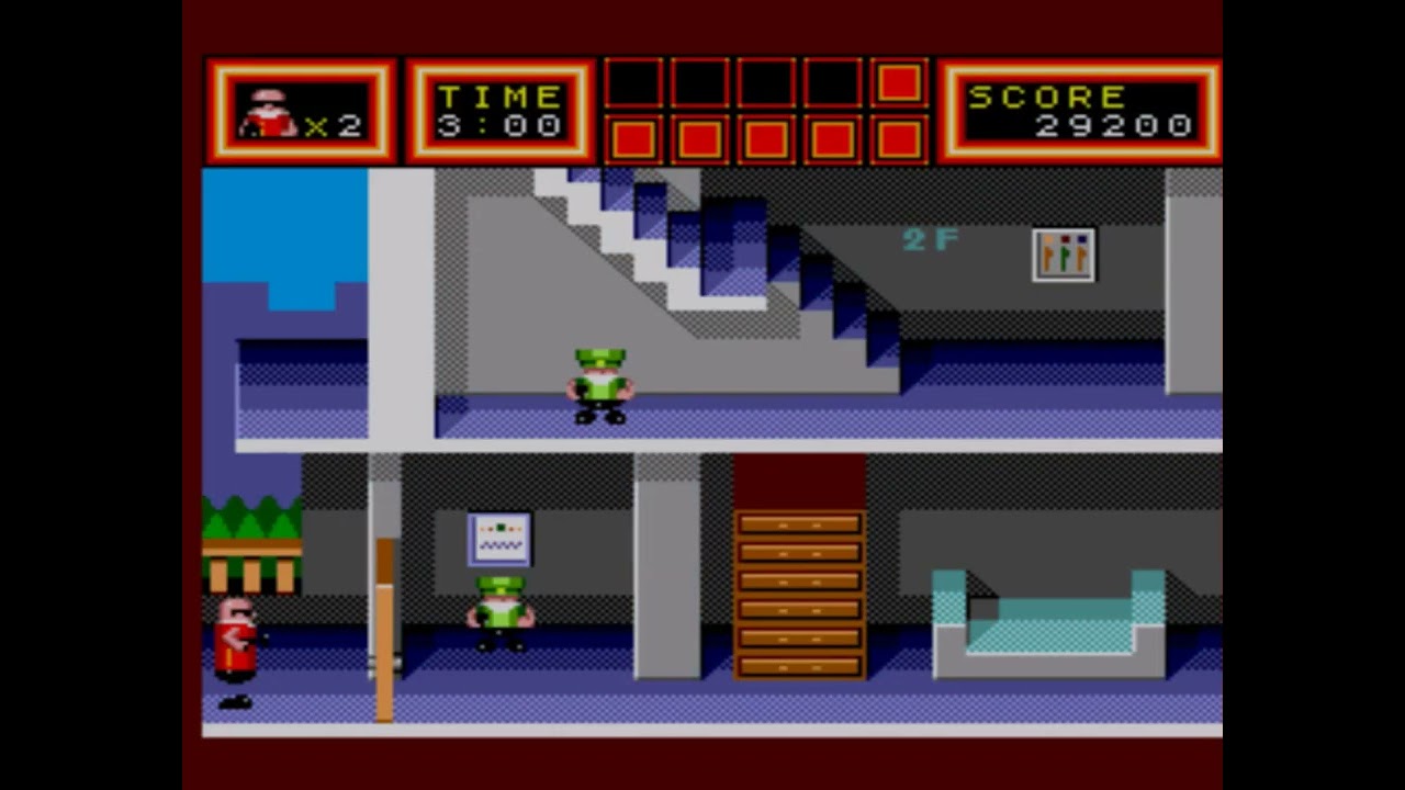 Bonanza Bros - Sega Master System Game Play