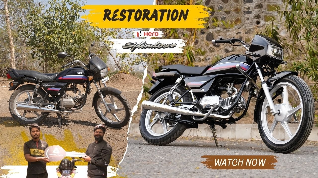 15 YEARS OLD HERO HONDA SPLENDOR RESTORED | CHROME EDITION | SPLENDOR MODIFICATION | CLUTCH & GEAR