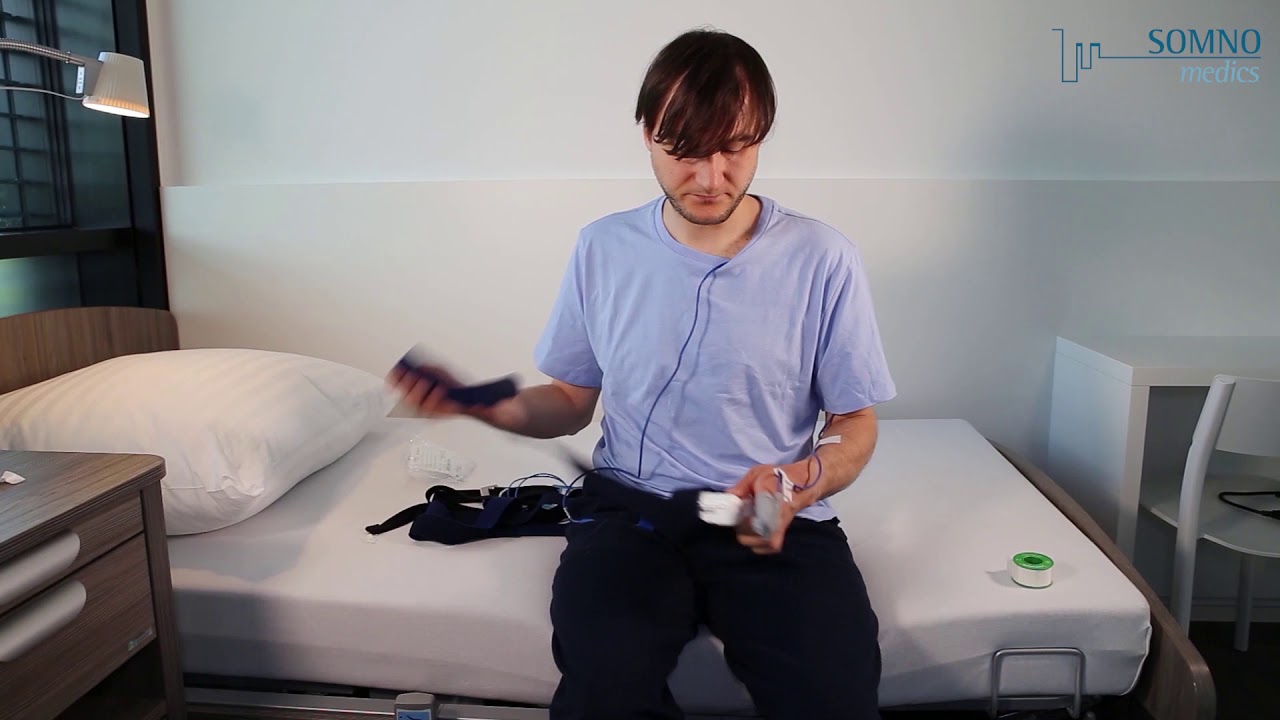 How to attach your SOMNOscreen Plus device to yourself at home - (with an abdominal belt)