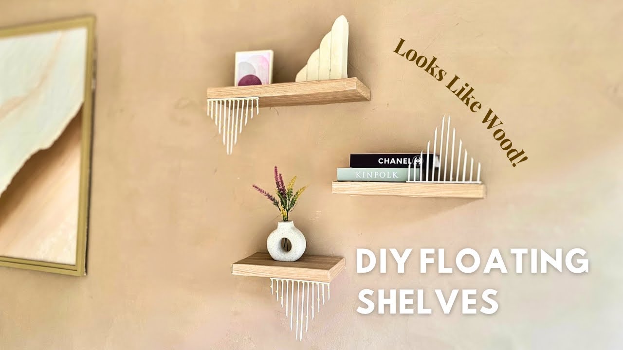 DIY Aesthetic Floating Shelves from Cardboard | Cheap & Easy!
