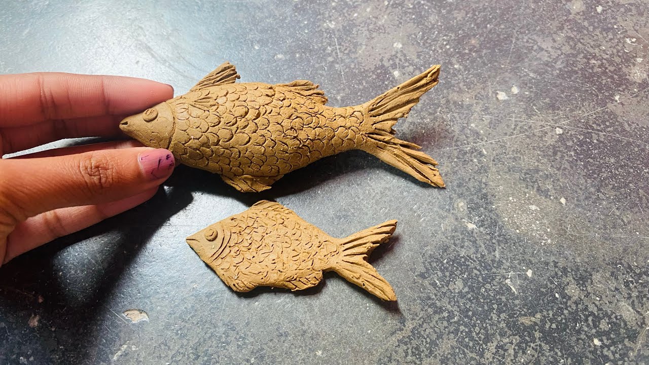 Handmade clay fish।। How to make clay fish 