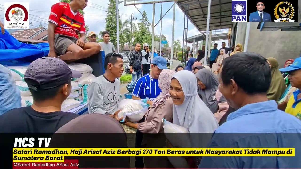 Safari Ramadhan, Haji Arisal Aziz Berbagi 270 Ton Beras untuk Masyarakat Tidak Mampu di Sumbar