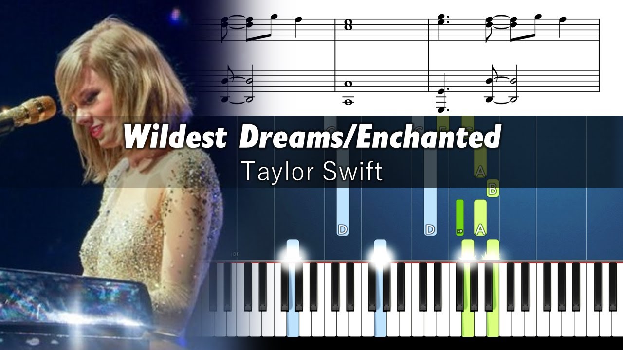 Taylor Swift - Wildest Dreams/Enchanted (1989 Tour) - Accurate Piano Tutorial with Sheet Music