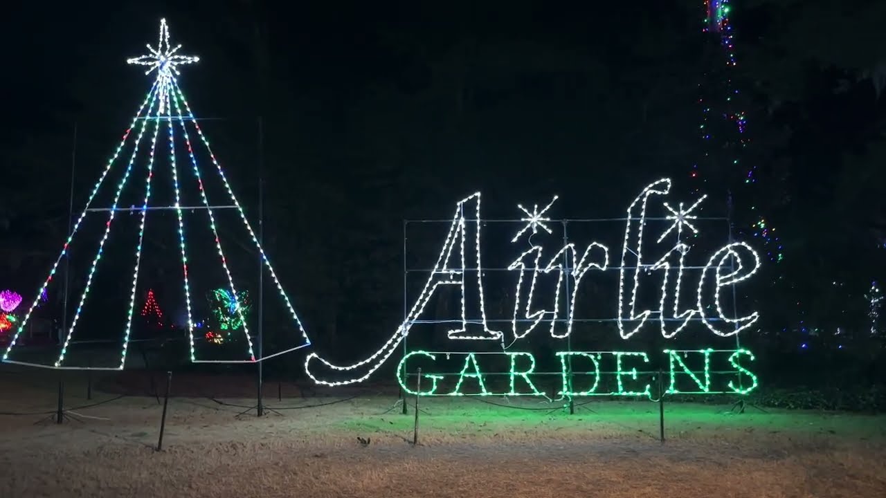 Airlie Gardens Enchanted Airlie 2024 Wilmington NC Christmas light display