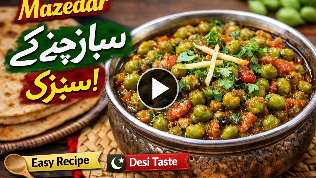 Tasty Sabaz Channay Ki Sabzi Banane Ka Asaan Tarika