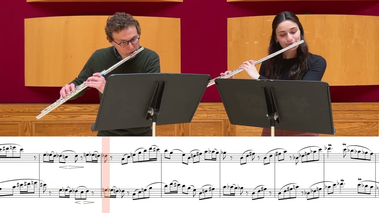 Peter Compo: Five Canonic Duets - No. 5 𝐴𝑙𝑙𝑒𝑔𝑟𝑜 𝑐𝑜𝑛 𝑏𝑟𝑖𝑜 (score video)