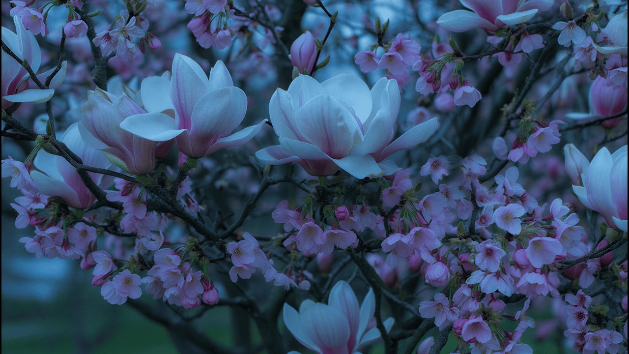 ✧ Calm Ambient Background Music for Relaxation, Study & Work | Dreamy Magnolias
