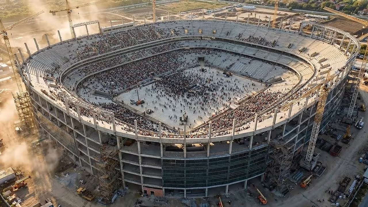 THE ARENA COMES ALIVE | When a Giant Modular Stadium Finally Opens