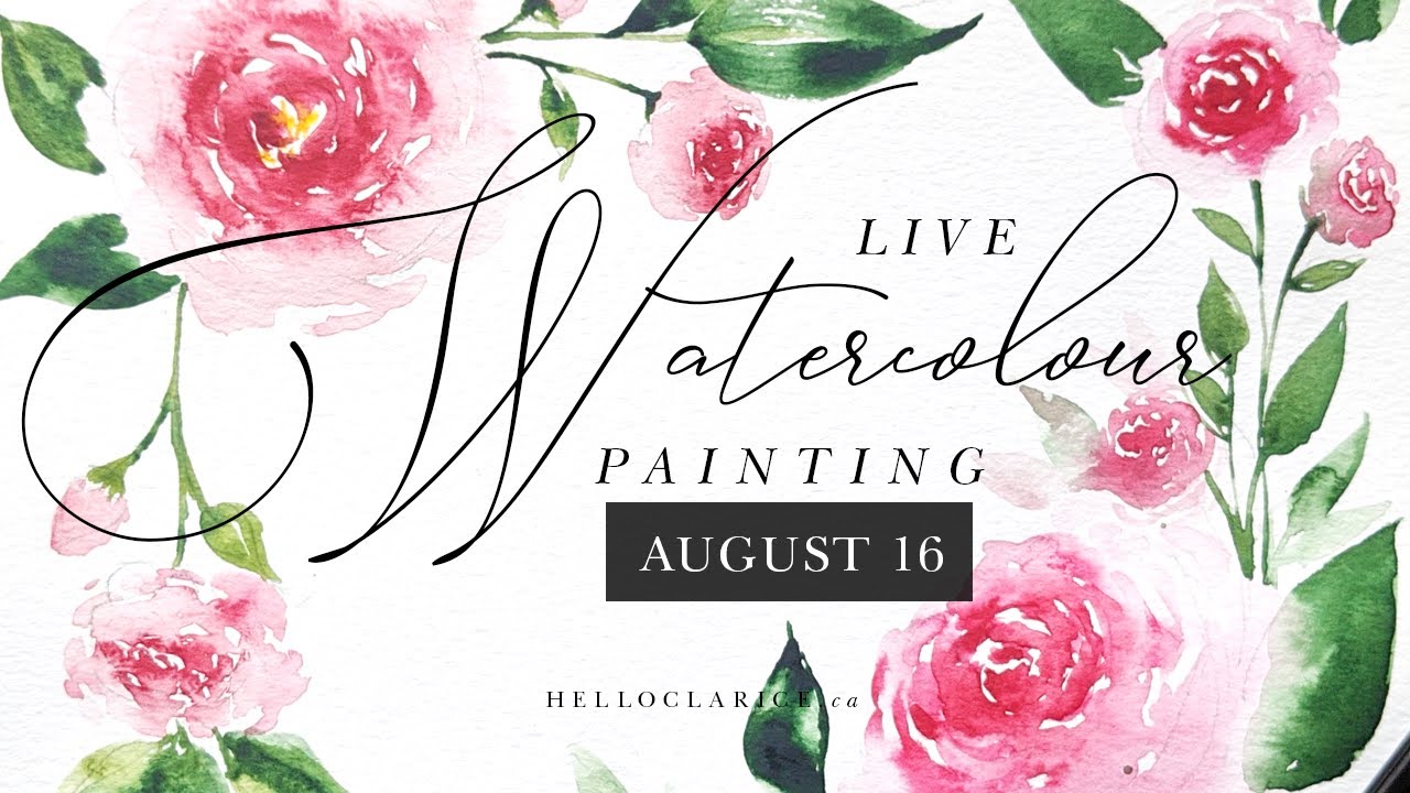 How To Compose A Simple Floral Wreath in Watercolour - Simple Step by Step Tutorial