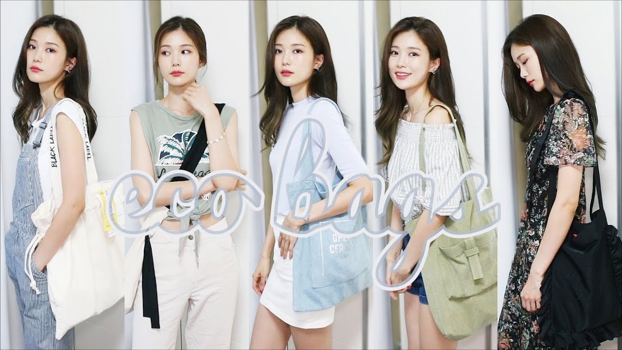 여름 에코백 코디 룩북  Summer Eco Bag Look Book