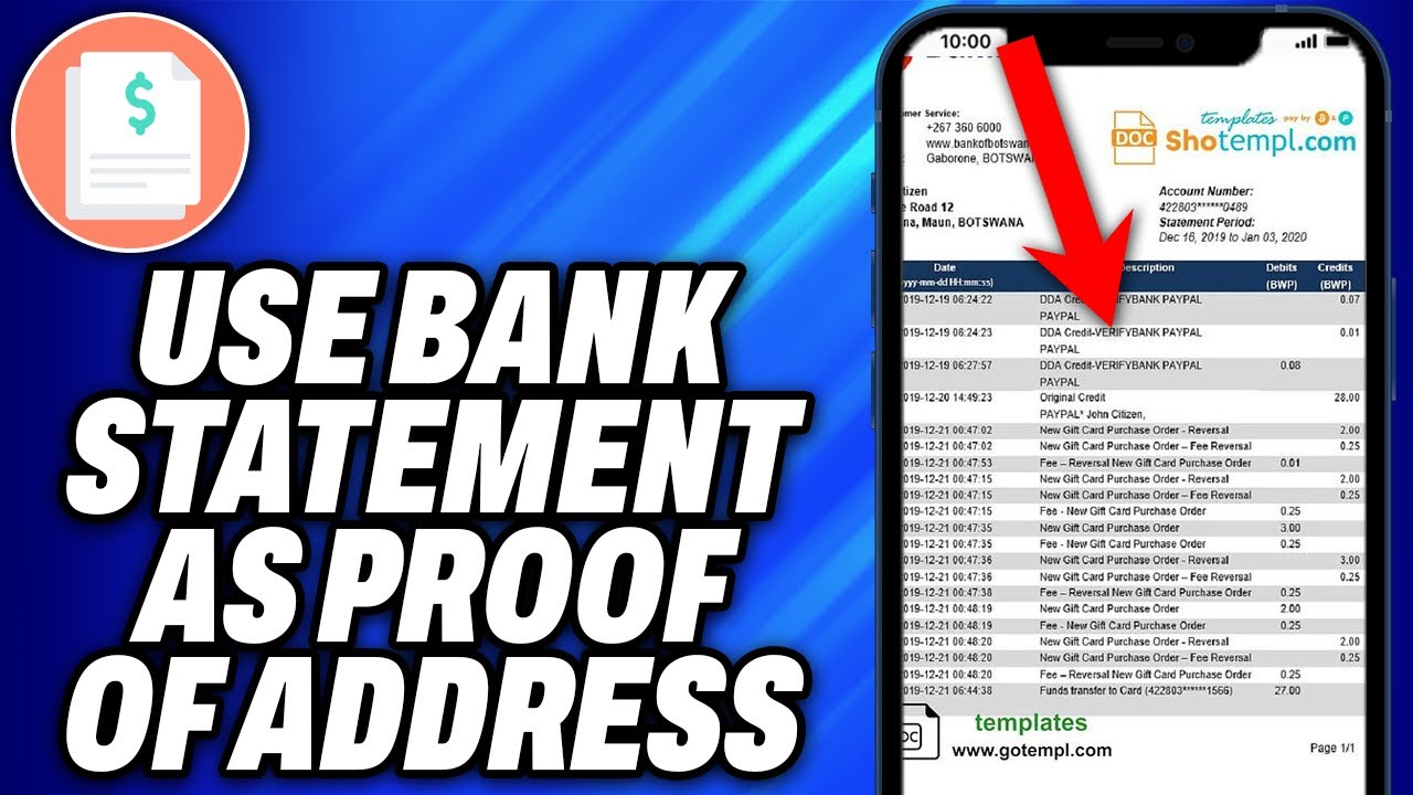 How To Use Bank Statement As Proof Of Address - Easy Fix