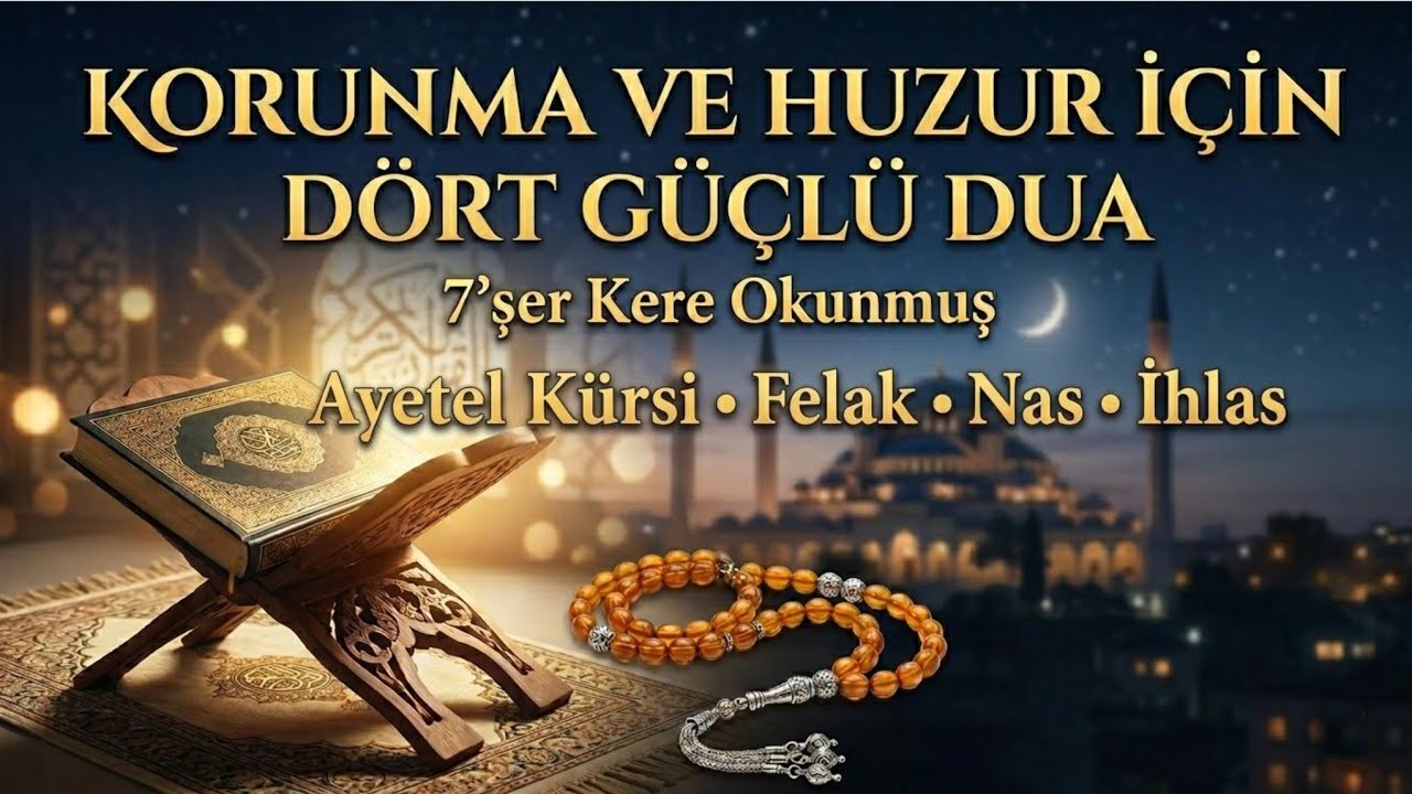 7 Kere Ayetel Kürsi, Felak, Nas ve İhlas | Güçlü Korunma Duası