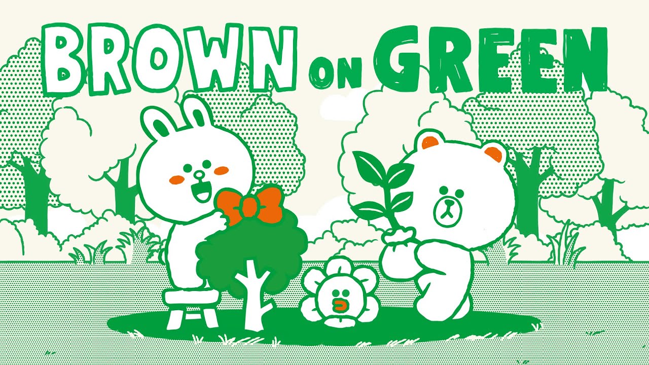 [LINE FRIENDS] BROWN on Green (English ver.)